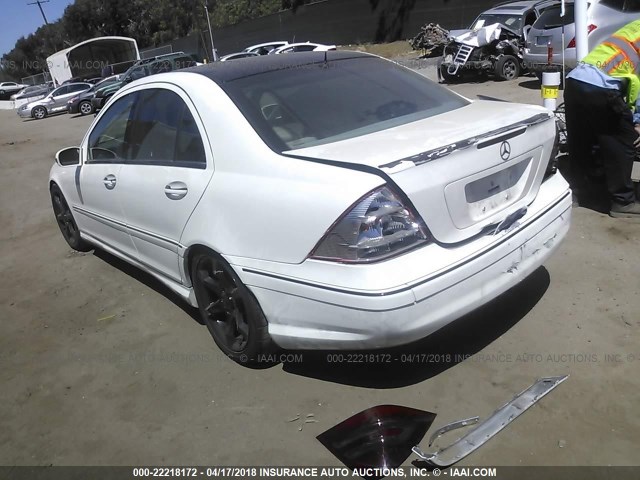 WDBRF56H76F800072 - 2006 MERCEDES-BENZ C 350 WHITE photo 3