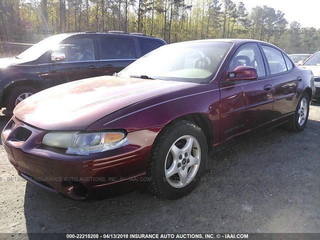 1G2WK52J52F126205 - 2002 PONTIAC GRAND PRIX SE ბურგუნდია ფოტო 2