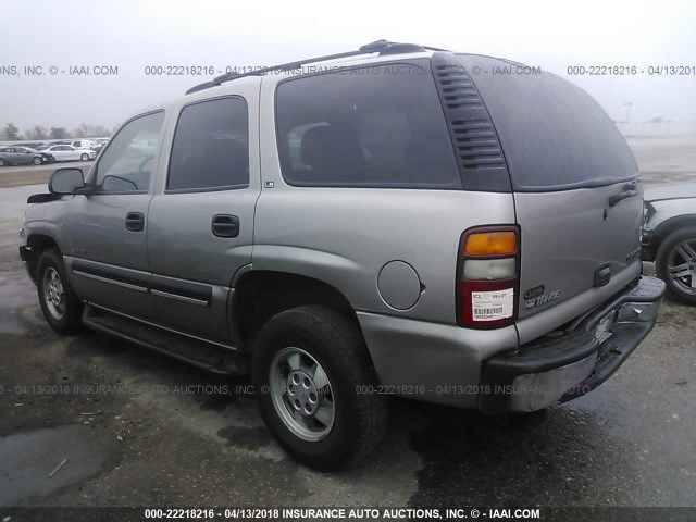 1GNEC13T61R214410 - 2001 CHEVROLET TAHOE C1500 GOLD photo 3