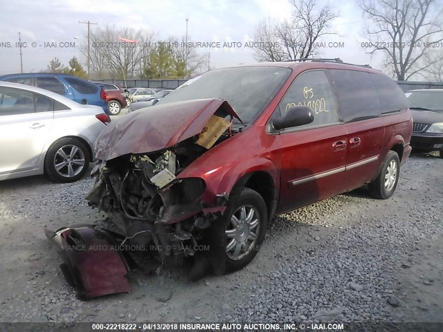 2C4GP54L65R489111 - 2005 CHRYSLER TOWN & COUNTRY TOURING MAROON photo 2