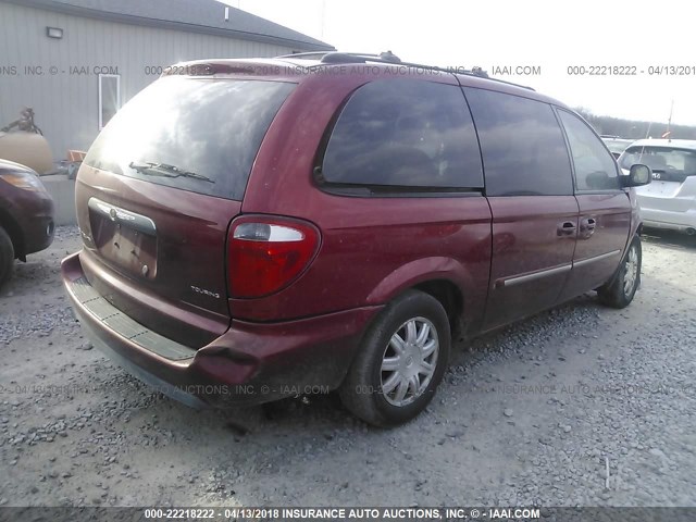 2C4GP54L65R489111 - 2005 CHRYSLER TOWN & COUNTRY TOURING MAROON photo 4