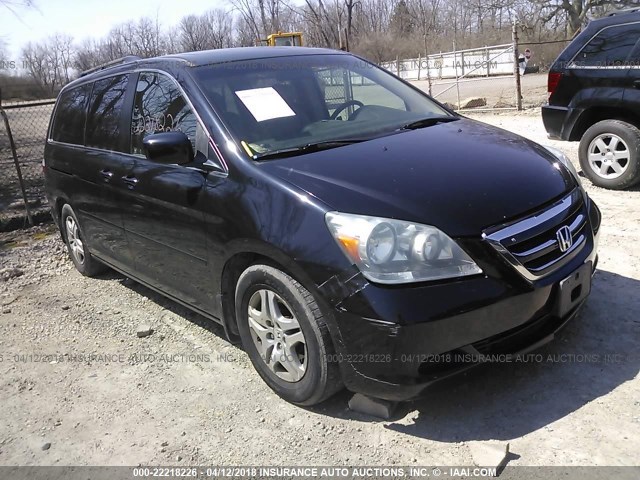 5FNRL38745B085547 - 2005 HONDA ODYSSEY EXL შავი ფოტო 1