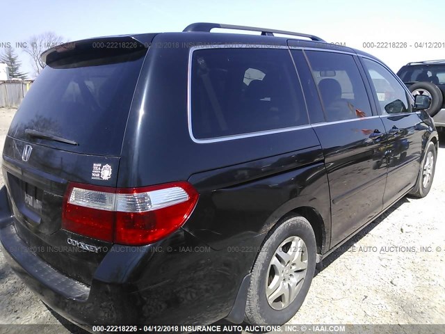 5FNRL38745B085547 - 2005 HONDA ODYSSEY EXL შავი ფოტო 4