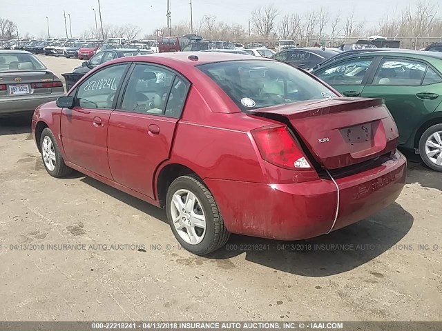 1G8AJ55F77Z188267 - 2007 SATURN ION LEVEL 2 RED photo 3