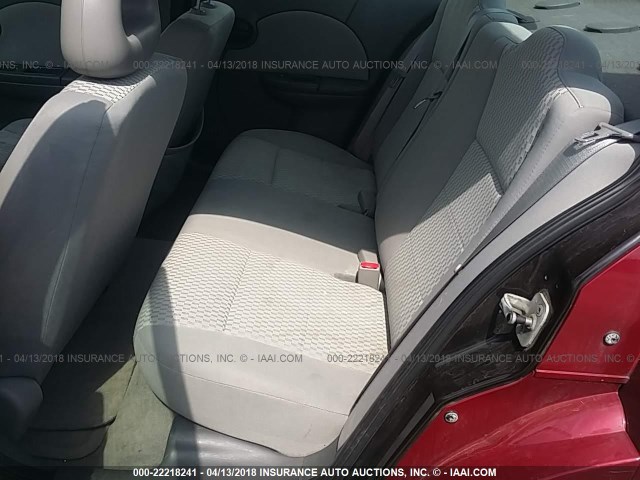 1G8AJ55F77Z188267 - 2007 SATURN ION LEVEL 2 RED photo 8