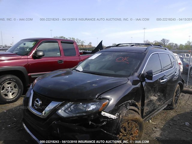 5N1AT2MT6HC813991 - 2017 NISSAN ROGUE S/SL BLACK photo 2