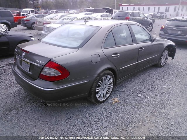 WDBUF87XX8B329207 - 2008 MERCEDES-BENZ E 350 4MATIC BROWN photo 4