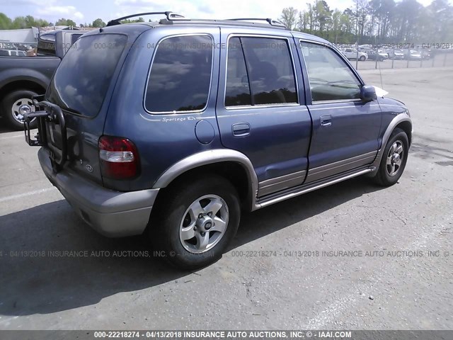 KNDJA723715057432 - 2001 KIA SPORTAGE GRAY photo 4