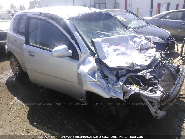 KL1TD66606B561187 - 2006 CHEVROLET AVEO LS SILVER photo 1