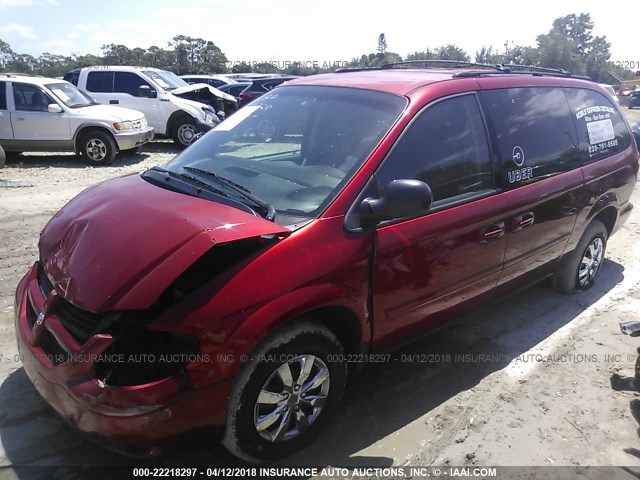 2D4GP24R85R203541 - 2005 DODGE GRAND CARAVAN SE RED photo 2