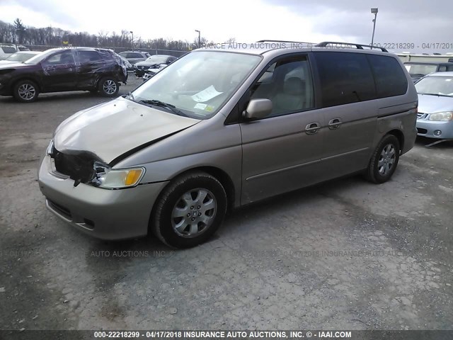 5FNRL18914B052140 - 2004 HONDA ODYSSEY EXL ოქროსფერი ფოტო 2