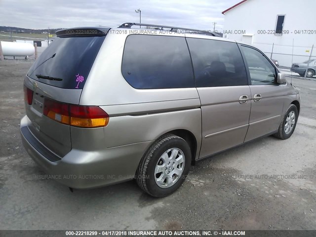 5FNRL18914B052140 - 2004 HONDA ODYSSEY EXL ოქროსფერი ფოტო 4