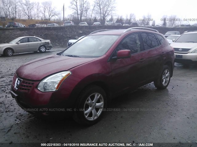 JN8AS58VX8W124298 - 2008 NISSAN ROGUE S/SL RED photo 2