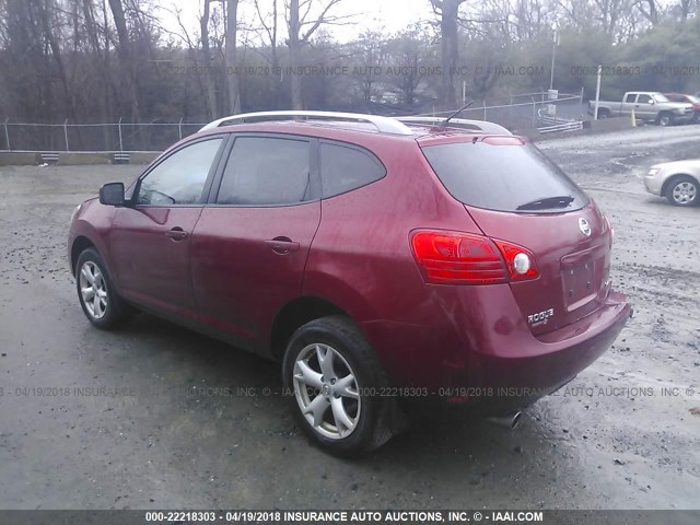 JN8AS58VX8W124298 - 2008 NISSAN ROGUE S/SL RED photo 3