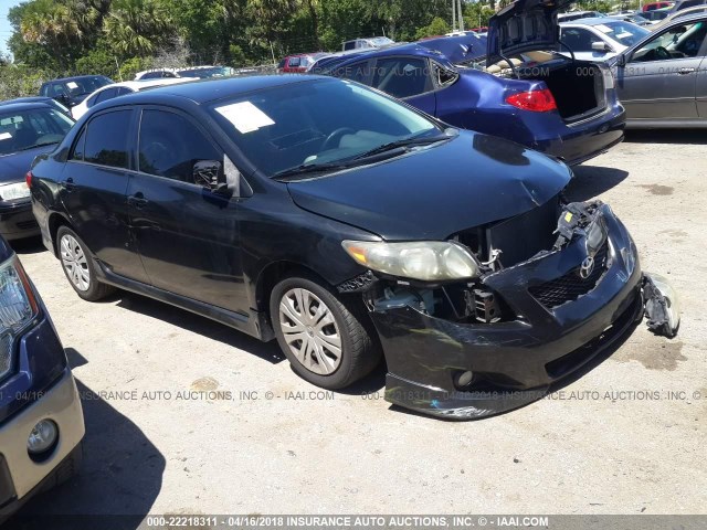 1NXBU40E49Z016302 - 2009 TOYOTA COROLLA S/LE/XLE BLACK photo 1