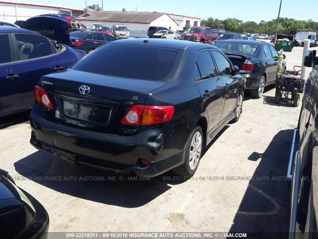 1NXBU40E49Z016302 - 2009 TOYOTA COROLLA S/LE/XLE BLACK photo 4