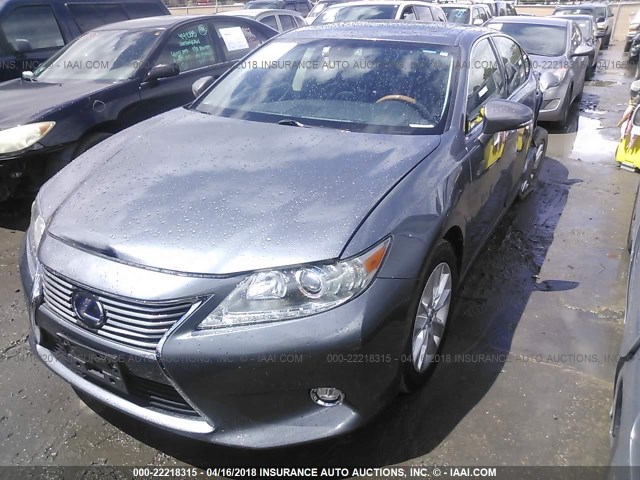 JTHBW1GG5E2075870 - 2014 LEXUS ES 300H GRAY photo 2