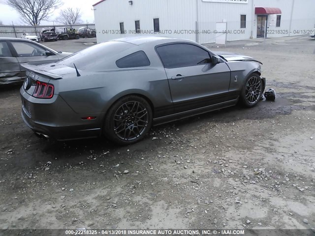 1ZVBP8JZ8E5230750 - 2014 FORD MUSTANG SHELBY GT500 GRAY photo 4