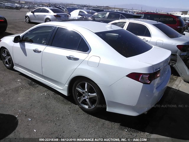 JH4CU2F85DC011203 - 2013 ACURA TSX SE WHITE photo 3