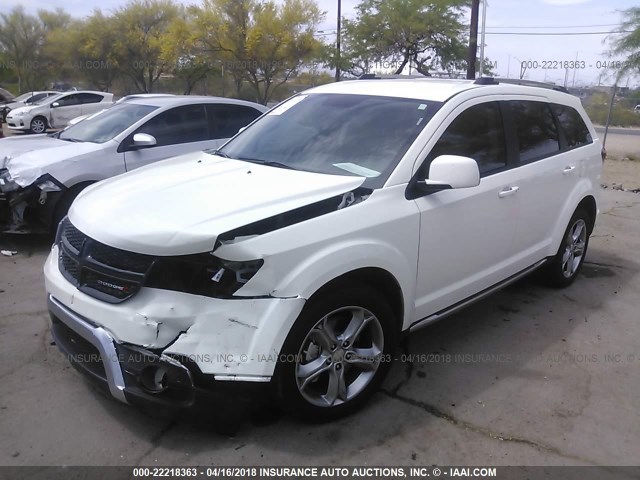 3C4PDCGB6HT706657 - 2017 DODGE JOURNEY CROSSROAD WHITE photo 2