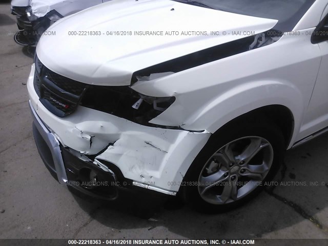 3C4PDCGB6HT706657 - 2017 DODGE JOURNEY CROSSROAD WHITE photo 6