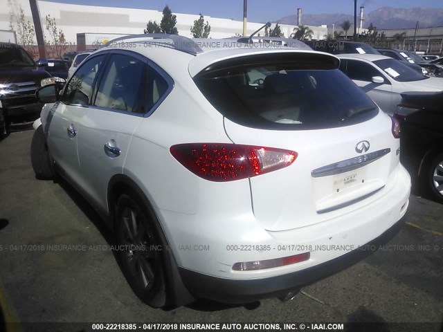 JNKAJ09E08M300401 - 2008 INFINITI EX35 JOURNEY WHITE photo 3