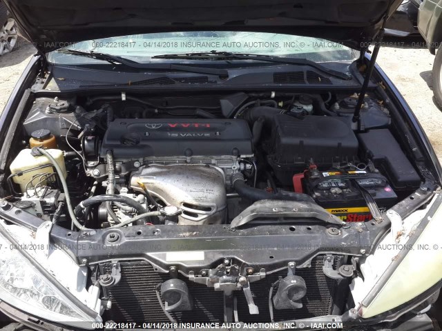 4T1BE32K92U547740 - 2002 TOYOTA CAMRY LE/XLE/SE შავი ფოტო 10