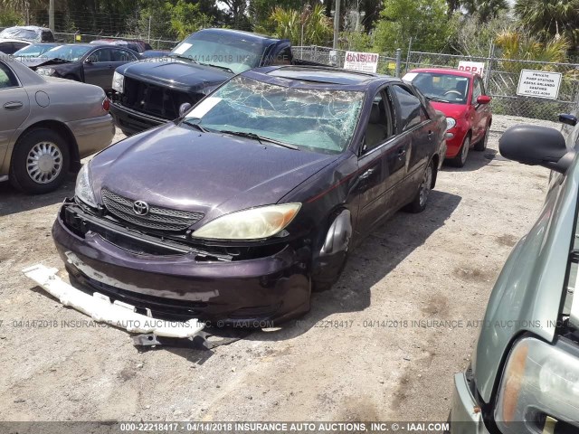 4T1BE32K92U547740 - 2002 TOYOTA CAMRY LE/XLE/SE BLACK photo 2