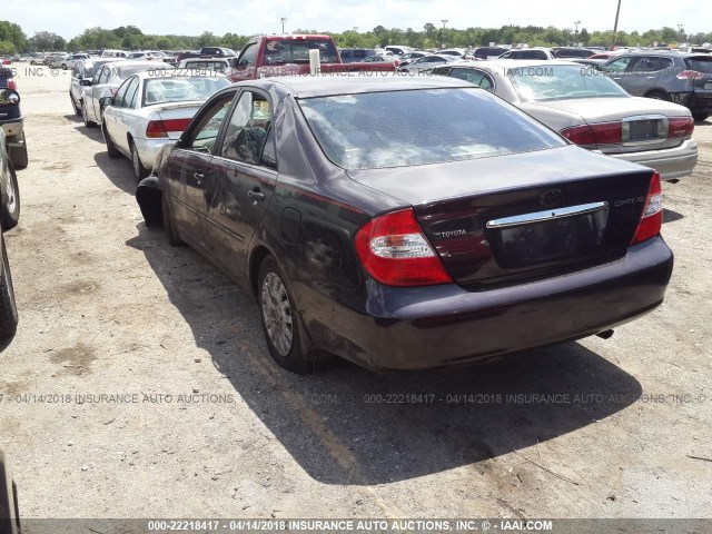 4T1BE32K92U547740 - 2002 TOYOTA CAMRY LE/XLE/SE შავი ფოტო 3