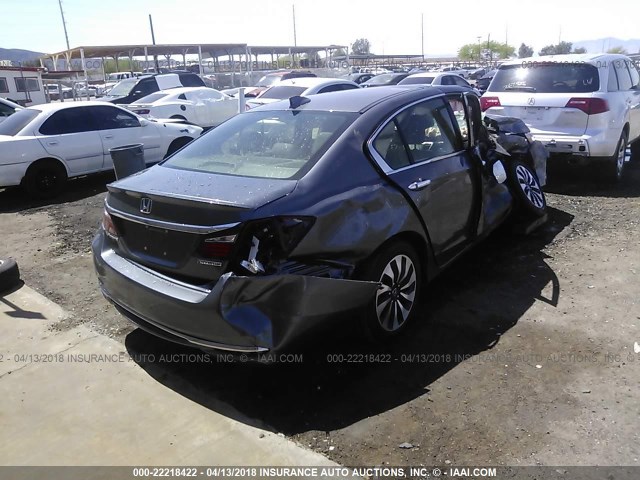 JHMCR6F54HC024836 - 2017 HONDA ACCORD HYBRID/EXL GRAY photo 4