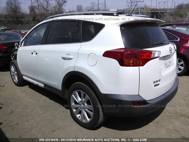 2T3DFREV2DW033043 - 2013 TOYOTA RAV4 LIMITED Սպիտակ լուսանկար 3