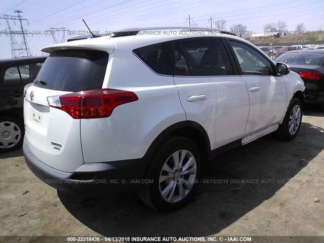 2T3DFREV2DW033043 - 2013 TOYOTA RAV4 LIMITED Սպիտակ լուսանկար 4
