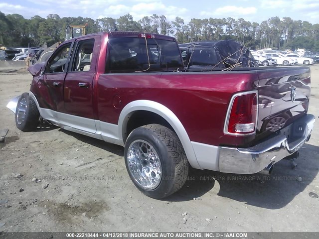 1C6RR7JT1ES110086 - 2014 RAM 1500 LARAMIE RED photo 3