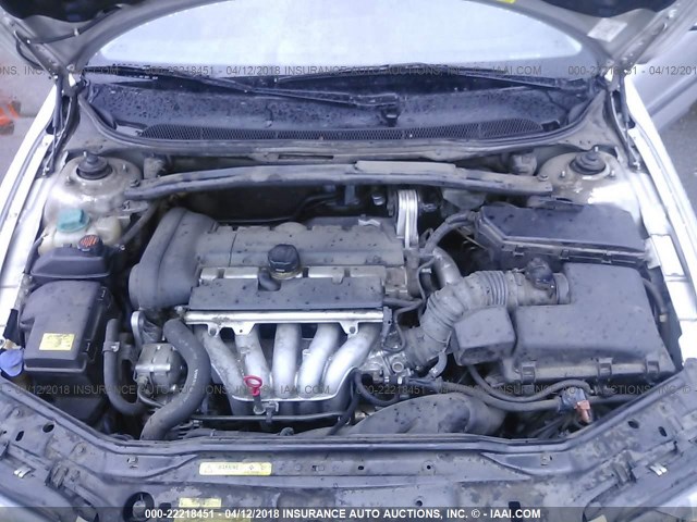 YV1RS61T942350650 - 2004 VOLVO S60 SILVER photo 10