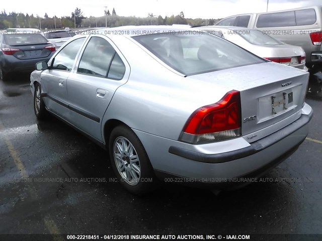 YV1RS61T942350650 - 2004 VOLVO S60 SILVER photo 3