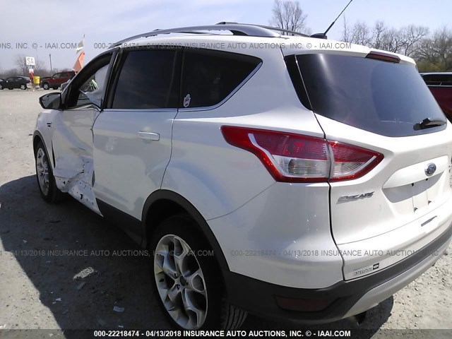 1FMCU0J94DUB93309 - 2013 FORD ESCAPE TITANIUM WHITE photo 3