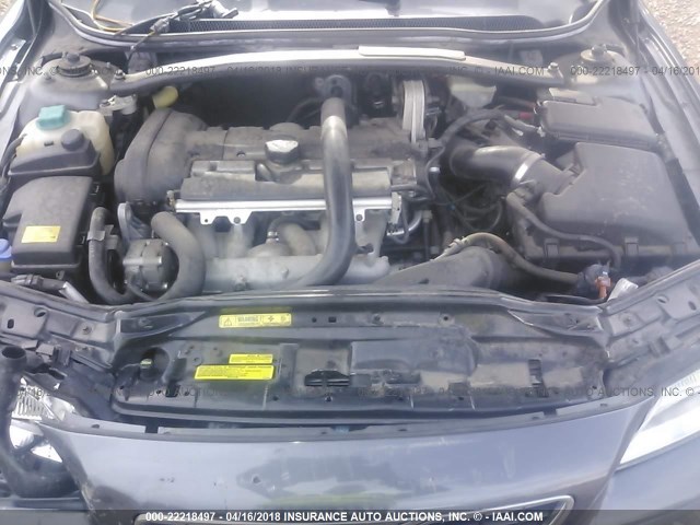 YV1RS592062544525 - 2006 VOLVO S60 2.5T GRAY photo 10