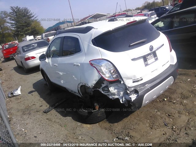 KL4CJASB6GB599798 - 2016 BUICK ENCORE WHITE photo 3