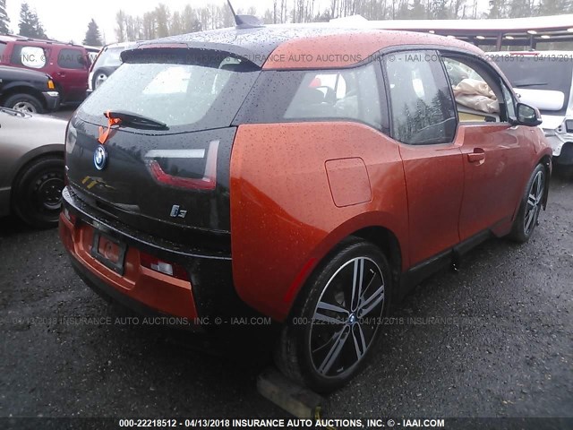 WBY1Z4C56EV273462 - 2014 BMW I3 REX ORANGE photo 4