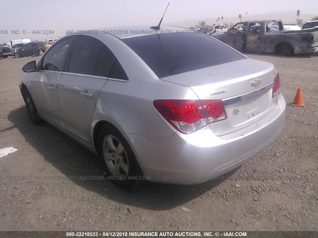 1G1PC5SB2E7129088 - 2014 CHEVROLET CRUZE LT SILVER photo 3