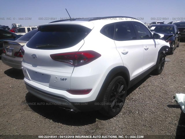 KM8J33A26HU543351 - 2017 HYUNDAI TUCSON LIMITED/SPORT AND ECO/SE WHITE photo 4