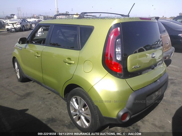 KNDJP3A56F7784793 - 2015 KIA SOUL + GREEN photo 3