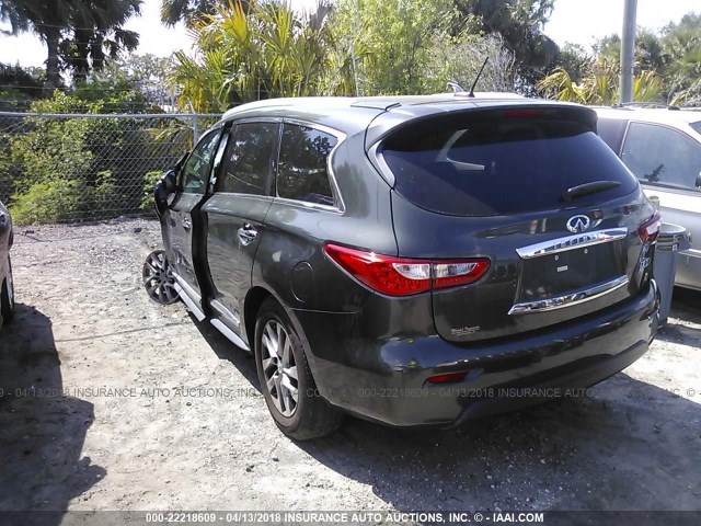 5N1AL0MM7DC322756 - 2013 INFINITI JX35 GRAY photo 3