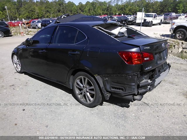 JTHBK262485064868 - 2008 LEXUS IS 250 BLACK photo 3