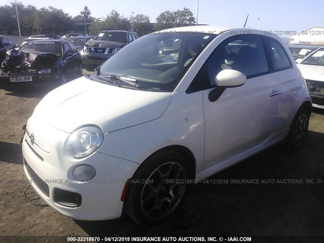 3C3CFFBRXDT640109 - 2013 FIAT 500 SPORT WHITE photo 2