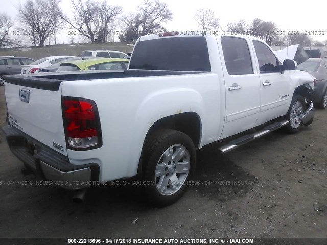 3GTEK13348G310347 - 2008 GMC SIERRA K1500 WHITE photo 4