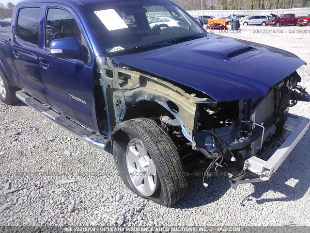 3TMMU4FN3FM078116 - 2015 TOYOTA TACOMA DOUBLE CAB LONG BED BLUE photo 6