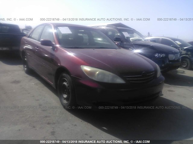 JTDBE32KX40267419 - 2004 TOYOTA CAMRY LE/XLE RED photo 1