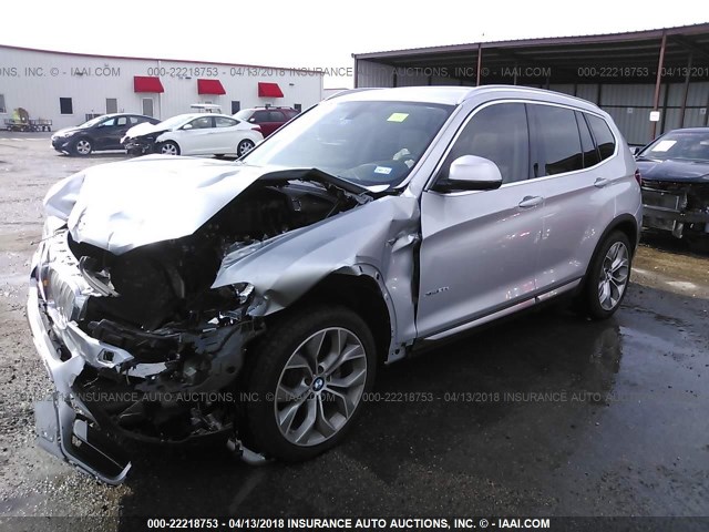 5UXWY3C50F0N86461 - 2015 BMW X3 XDRIVE28D SILVER photo 2