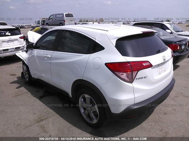 3CZRU5H37HM717067 - 2017 HONDA HR-V LX WHITE photo 3